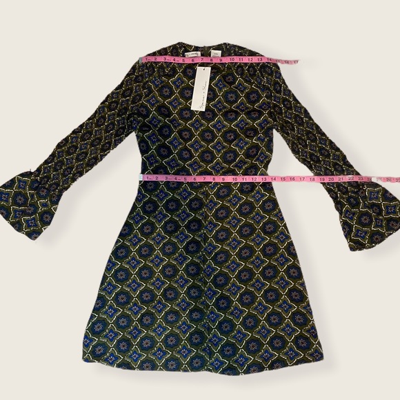 NWT Spencer + Shaw Olive Green/Royal Blue Dress XS - Picture 15 of 16